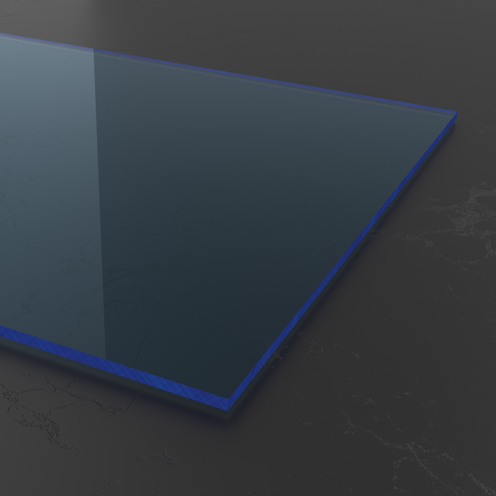 Acrylglas blau fluoreszierend