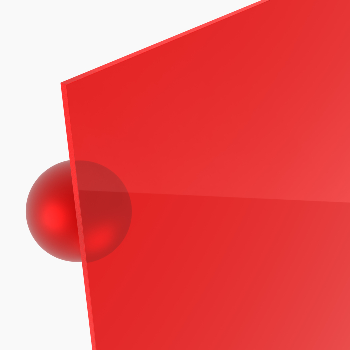 Acrylglas rot fluoreszierend