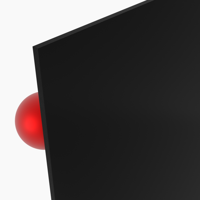 Acrylglas schwarz matt gedeckt blickdicht PERSPEX FROST®
