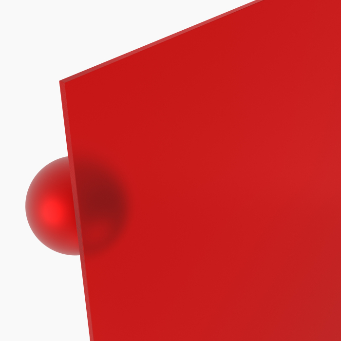 Acrylglas rot satiniert matt PERSPEX® Frost