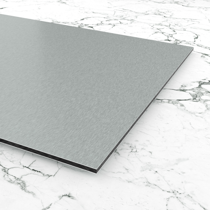 Alu DIBOND® Butlerfinish Edelstahl gebürstet