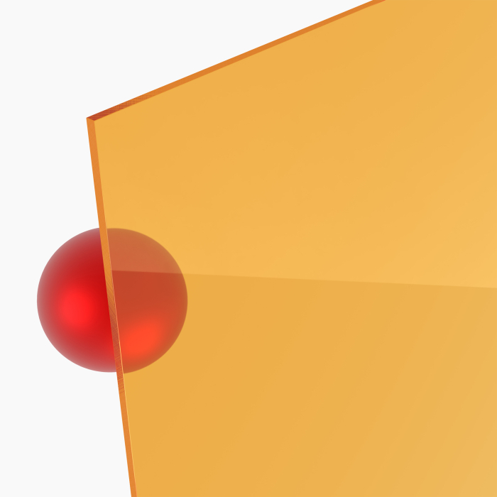 PLEXIGLAS® gelb 1C33 GT, Lichtdurchlässigkeit 63%