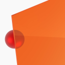 PLEXIGLAS® orange 2C04 GT, Lichtdurchlässigkeit 39%
