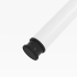 Tischbein rund 710 x 60 mm alu gebürstet