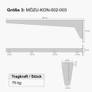 Regalwinkel, Schwerlastkonsole, Stahl, Tragkraft: 150 kg/Paar