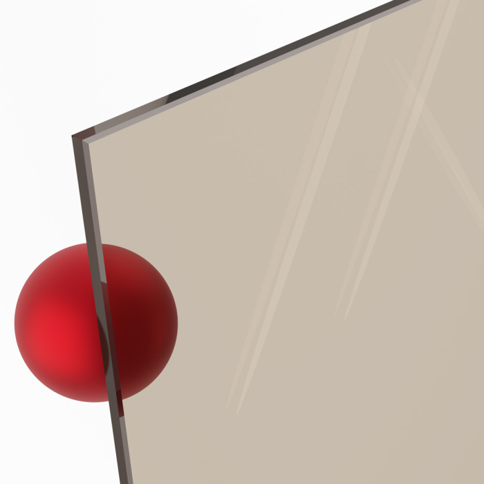 6 mm Bronze getöntes Glas (ESG) nach Maß