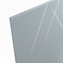 Grau metallic lackiertes Floatglas mit SAFE-Folie