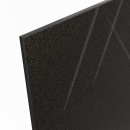 Schwarz metallic lackiertes Floatglas mit SAFE-Folie