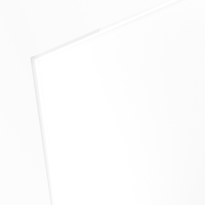 Signalweiß satiniertes und lackiertes Floatglas mit...