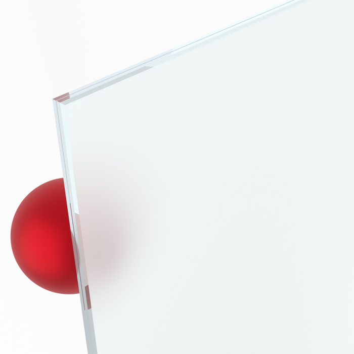 6 mm VSG-Glas weiß matt Verbundsicherheitsglas - einfach foliert nach Maß