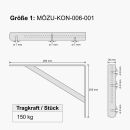 Wandregal mit Konsole weiß bis 300 kg/Paar