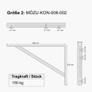 Wandregal mit Konsole weiß bis 300 kg/Paar