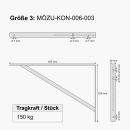 Wandregal mit Konsole weiß bis 300 kg/Paar