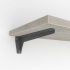 Wandregal mit Konsole grau grundiert bis 150 kg/Paar