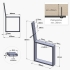 Bankgestell mit Lehne 800 x 420 mm, in 4 Farben