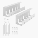 Kabelkanal Schreibtisch Metall 2er-Set