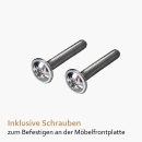 Möbelgriff aus Zinkdruckguss gebürstet |  40 x 19 x 22 mm