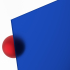 Materialmuster Acrylglas blau satiniert matt PERSPEX® Frost