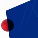 Materialmuster PLEXIGLAS® blau 5C01 transparent, LD 5%