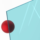 Materialmuster PLEXIGLAS® hellblau 5C18 GT, LD 64%