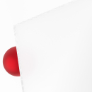 Materialmuster PLEXIGLAS® weiß opal, LD 30%