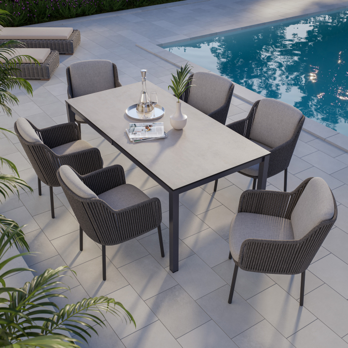 HPL Platte Beton Silber Kompaktplatte Indoor/Outdoor nach...