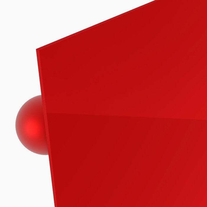 PLEXIGLAS® rot 3H67 GT, Lichtdurchlässigkeit 3%