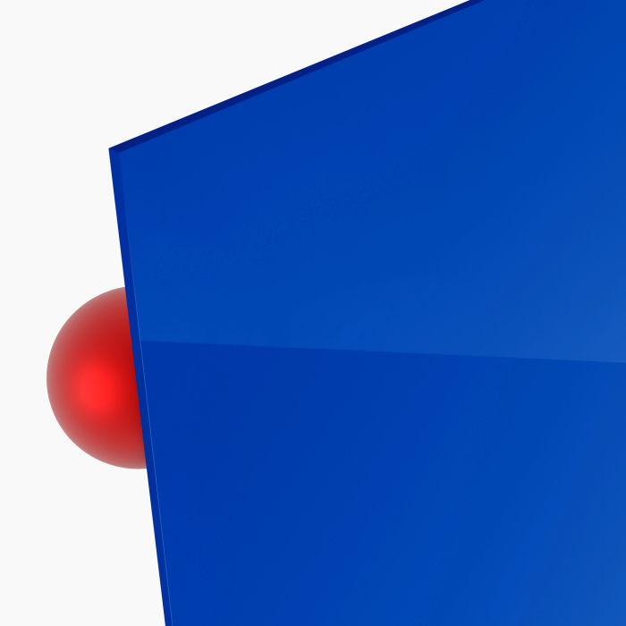 PLEXIGLAS® blau 5H01 GT, Lichtdurchlässigkeit 5%