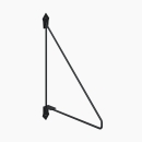 Wandkonsole Dreieck | Regalwinkel | Regalhalter | schwarz 269 x 387 mm
