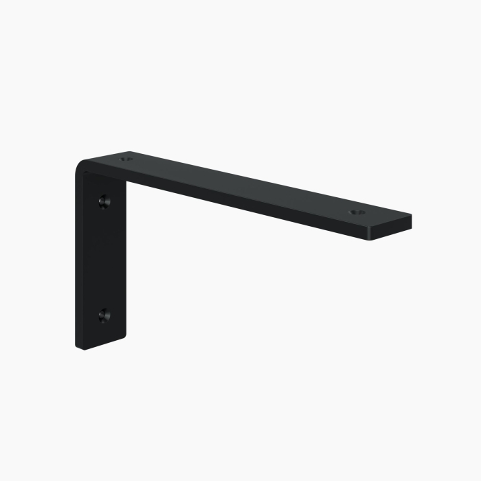 Wandkonsole | Regalwinkel aus flachem Stahl | schwarz 200...