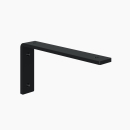 Wandkonsole | Regalwinkel aus flachem Stahl | schwarz 200 x 100 mm