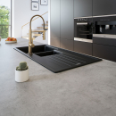 Arbeitsplatte Küche Beton grau natur glatt