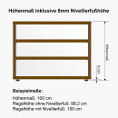 Offenes Regal | fünf Mittelwände | variable Einlegeböden