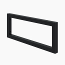 Wandkonsole Rechteck | Regalhalter aus Stahlrohr | schwarz 460 x 180 mm