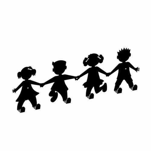 Garderoben Wandhaken für Kinder, schwarz,...