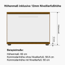 Kommode | mittelhoch | vier Türen | variable Einlegeböden