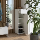 Kommode | schmal | hoch | eine Schublade | eine Tür | variable Einlegeböden