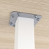 Tisch mit rechteckiger Tischplatte auf eckigen Holztischbeinen 710 x 50 mm