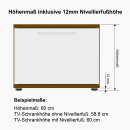 TV-Schrank | zwei Schubladen | zwei offene Fächer