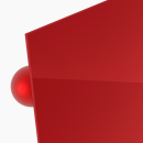 Materialmuster PLEXIGLAS® rot 3H25 GT, LD 4%