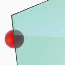 Materialmuster PLEXIGLAS® grün 6C77 GT, LD 69%