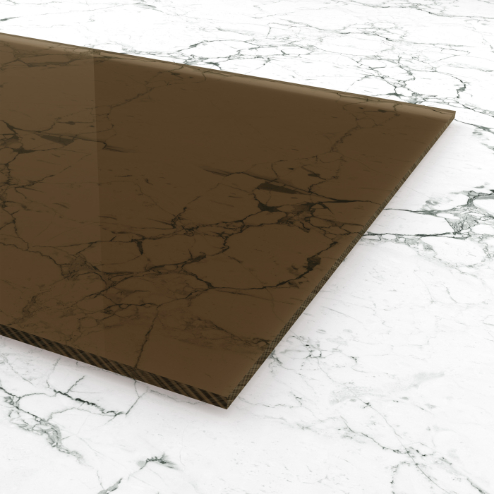 Materialmuster PLEXIGLAS® braun 8C01 GT, LD 16%