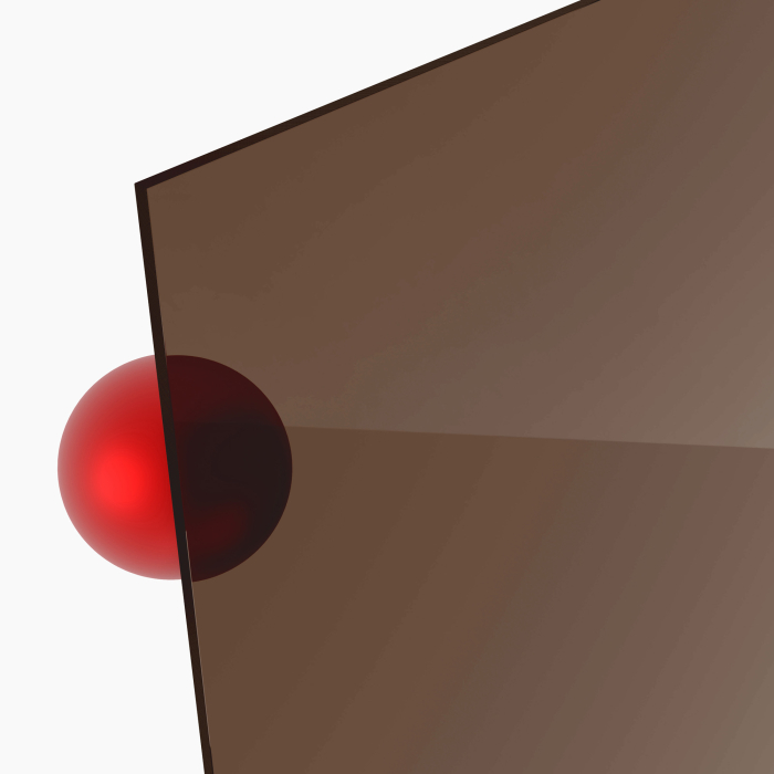 Materialmuster PLEXIGLAS® umbra 7C27 GT, LD 20%
