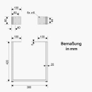 Hocker auf Kufen aus Metall 380 x 420 mm | 28mm Dekorspanplatte