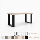 Sitzbank kurz | auf 2 auf Kufen aus Metall 380 x 420 mm | 38mm Dekorspanplatte