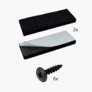 Sitzbank kurz | auf 2 auf Kufen aus Metall 380 x 420 mm | 38mm Dekorspanplatte