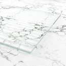 Muster Flutes weiß Ornamentglas Float