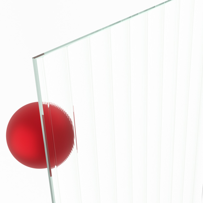 Muster Listral blank weiß Ornamentglas Float