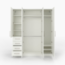 Kleiderschrank | schmal | eine Tür | mit Kleiderstange und Einlegeböden