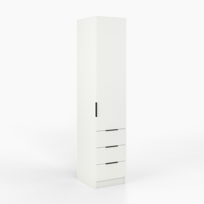kleiderschrank-schmal-eine-tuer-drei-schubladen-kleiderstange-einlegeboeden kleiderschrank-schmal-eine-tuer-drei-schubladen-kleiderstange-einlegeboeden